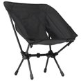 thumbnail image 3 of Silla de camping negra, portátil, estable, resistente, de aluminio, tela Oxford, silla plegable ultraligera para viajes, playa, picnic, senderismo, pesca, 3 of 5