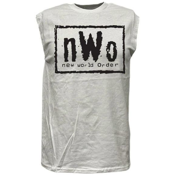 New World Order Wrestling Mens White Sleeveless T-Shirt