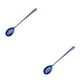 thumbnail image 3 of Inteprter Cuchara de estilo coreano con mango largo de acero inoxidable 304, café, sopa, bebida, cereal, postre, comedor, cucharadita caliente Azul 2piezas Inteprter CBP040688, 3 of 5