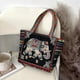 thumbnail image 1 of Bolso de hombro de mujer vintage Hugo gran capacidad Blanco negro, 1 of 9