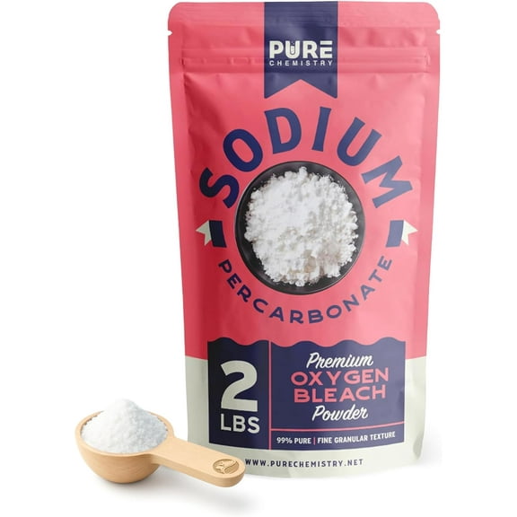 Sodium Perte, 99.9% Pure Oxyn Bleach Powder, Laundry Stain Remover, Whitener, and Deternt, Dishwasher er Deodorizer, 2 lbs (32 oz), Pack of 1