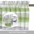 thumbnail image 6 of Green Grey Valance Curtain Abstract Retro Ombre Mottled Texture Farmhouse Window Valances Rod Pocket Short Curtains Window Treatments for Kitchen Bedroom Bathroom Laundry 60" x 14", 6 of 9