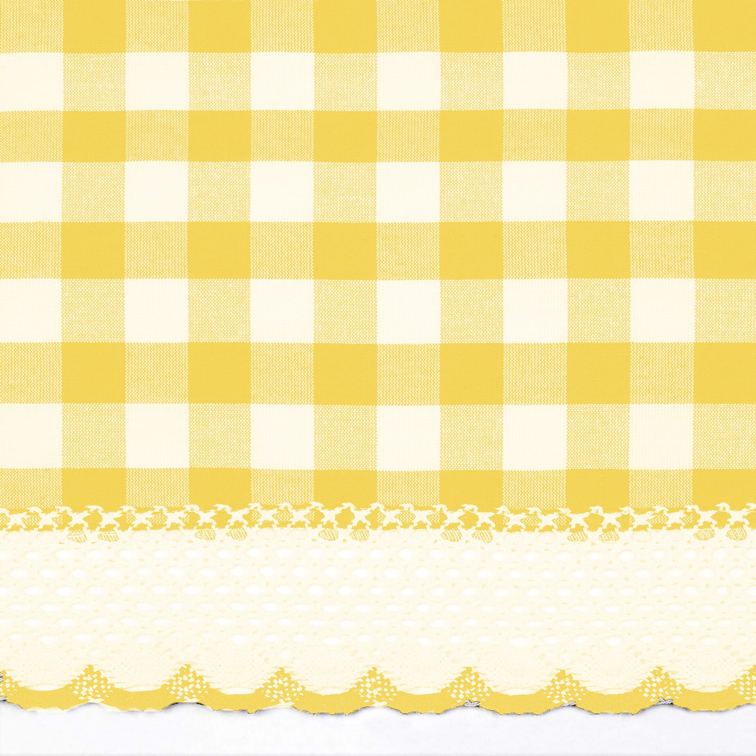 Woven Trends Farmhouse Curtains, Buffalo Plaid Drapes, Classic Country Plaid Gingham Checkered Design, Farmhouse Decor, Window Curtain Treatments 42" x 63" Single Panel, Yellow