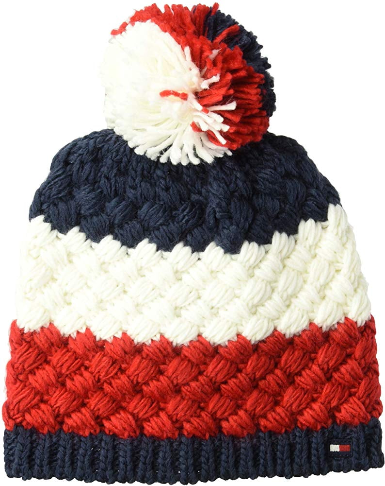 tommy hilfiger pom pom beanie