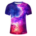 thumbnail image 5 of Idoravan Fashion Shirts for Men 2025 Mens Graphic T Shirts under $10.00 Men's Casual Sky Printed Round Neck Short Sleeved T-shirt Top, 5 of 5