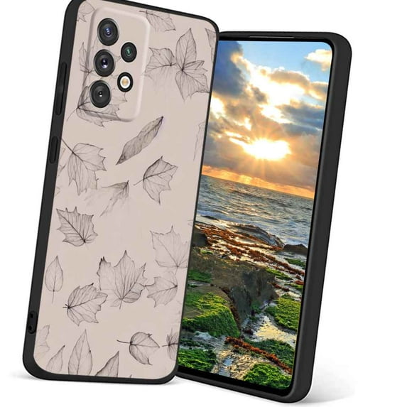 Compatible with Samsung Galaxy A72 5G Phone Case, Leaves-2 Case Men Women, Flexible Silicone Shockproof Case for Samsung Galaxy A72 5G