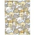 thumbnail image 2 of Cute Kids Cats Print Blanket Throw 50"x40", Plush Flannel Blankets with Cats On It, Gifts for Kids Women Cat Lovers People, 2 of 6