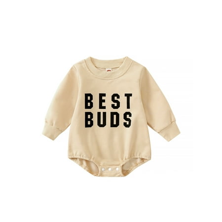 

Bagilaanoe Newborn Baby Girl Boy Oversized Rompers Letters Print Long Sleeve Bodysuits 6M 12M 18M 24M Infant Casual One Piece Short Jumpsuit