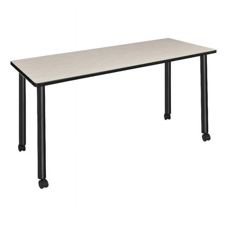 UPC: 0192357187081 | 60  x 24  Kee Mobile Training Wood Table- Maple/ Black