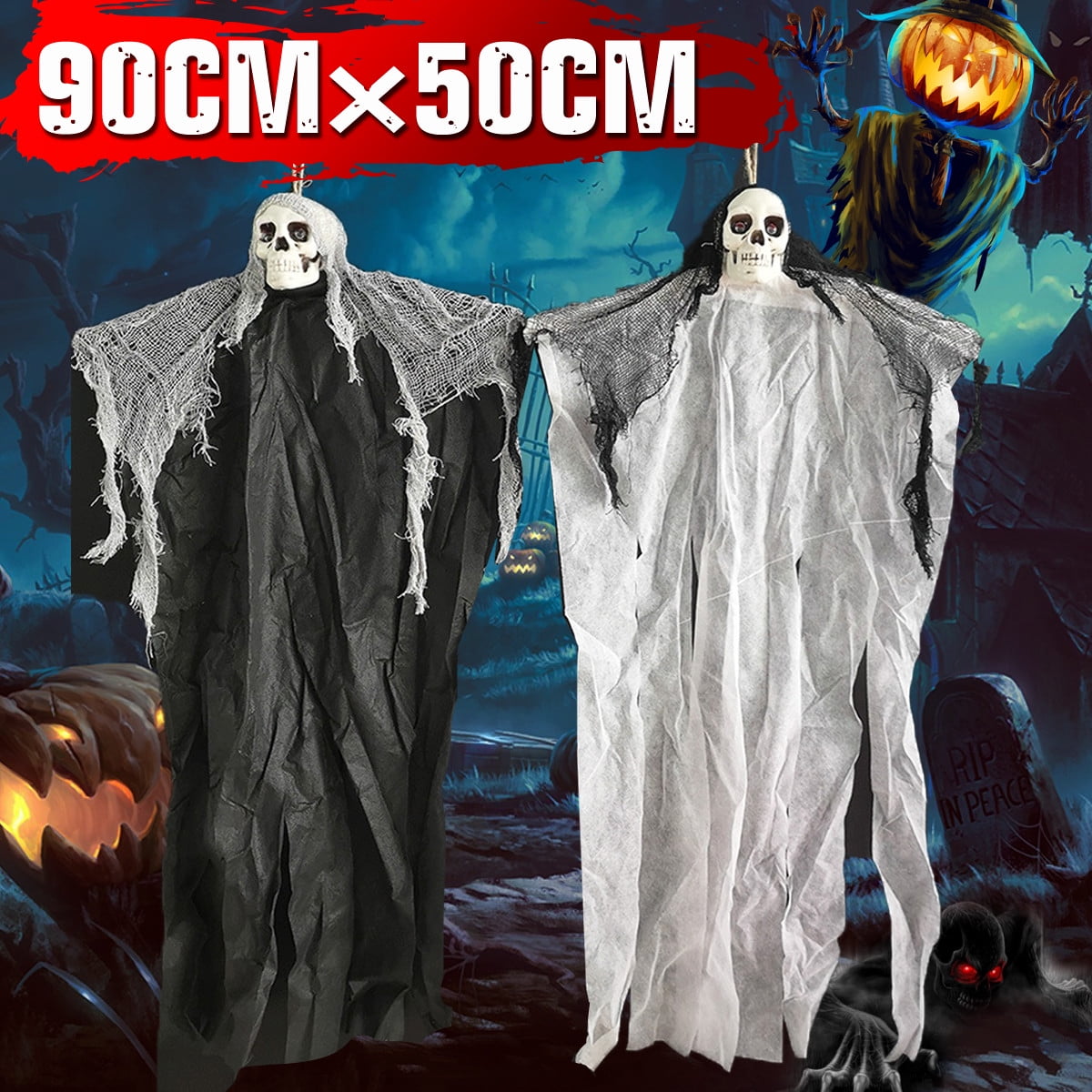 3ft Halloween Ghost Hanging Decorations Scary Creepy Yard Outdoor