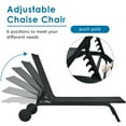 thumbnail image 5 of Costway Outdoor Patio Lounge Chair Chaise Reclining Aluminum Fabric Adjustable Black, 5 of 11