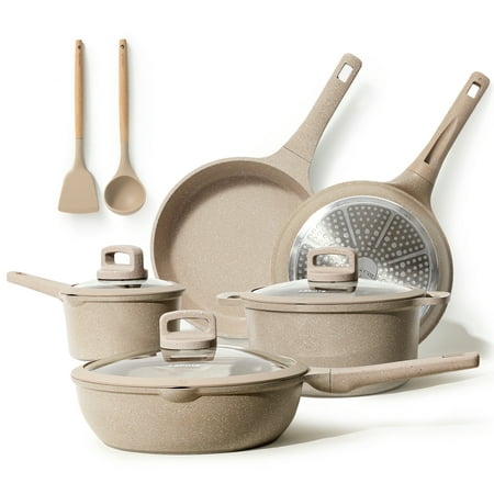 Carote Nonstick Pots and Pans Set, 10 Pcs Non Stick Cookware Set,...
