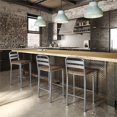 thumbnail image 2 of Amisco Accord 24.75" Distressed Wood Counter Stool in Brown/Glossy Gray, 2 of 3