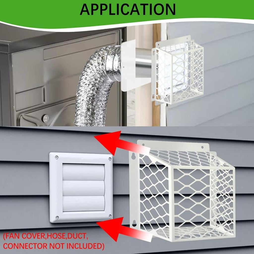 YIGSECU 2Pcs Dryer Vents Bird Protective Cover Dryer Vents Cover Guard Easy Installation