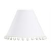 White Lamp - Gender Neutral Solid Color Bohemian Southwest Tribal Pom Pom For Llama Collection