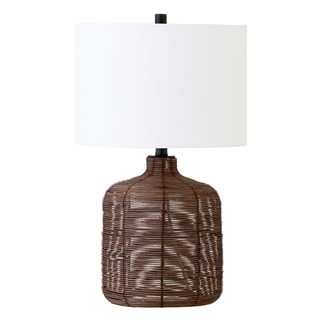Henn&Hart Petite Lampe de Table en Rotin d'Ombre