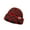 Red, variant on Naierhg Beanie Women Winter Hat Knitting Contrast Color Thick Elastic No Brim Cold-proof Plaid Chessboard Women Hat Clothes AccessoryRose Red