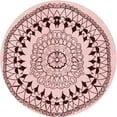thumbnail image 1 of Ahgly Company Machine Washable Indoor Round Transitional Indian Red Area Rugs, 4' Round, 1 of 7
