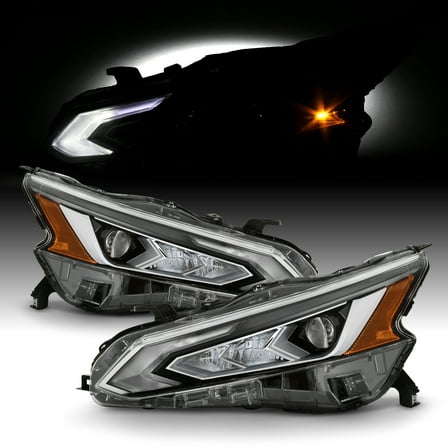 AKKON - For 2019-2022 Nissan Altima LED DRL Projector OE Headlights w/ High Beam Assist - Pair Housing