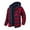 Red, variant on DDAPJ pyju Mens Quilted Lined Flannel Hooded Jacket, Plaid Button Down Shirts Zipper Hoodie Jacket Double Closure Windproof Outdoor Work Shacket Jackets
