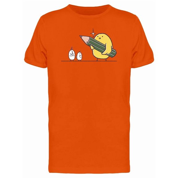 Big Chicken With Pencil And Hens Tee Men's - Men T-Shirt, Medium
