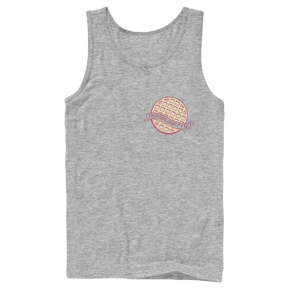 Netflix Men's Stranger Things Friends Don't Lie Waffle Badge Tank Top Athletic Heather 2X Large