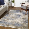 thumbnail image 3 of BoutiqueRugs Lucknow Contemporary Area Rug - Beige, Navy, Blue - 18" x 18" Sample, 3 of 9