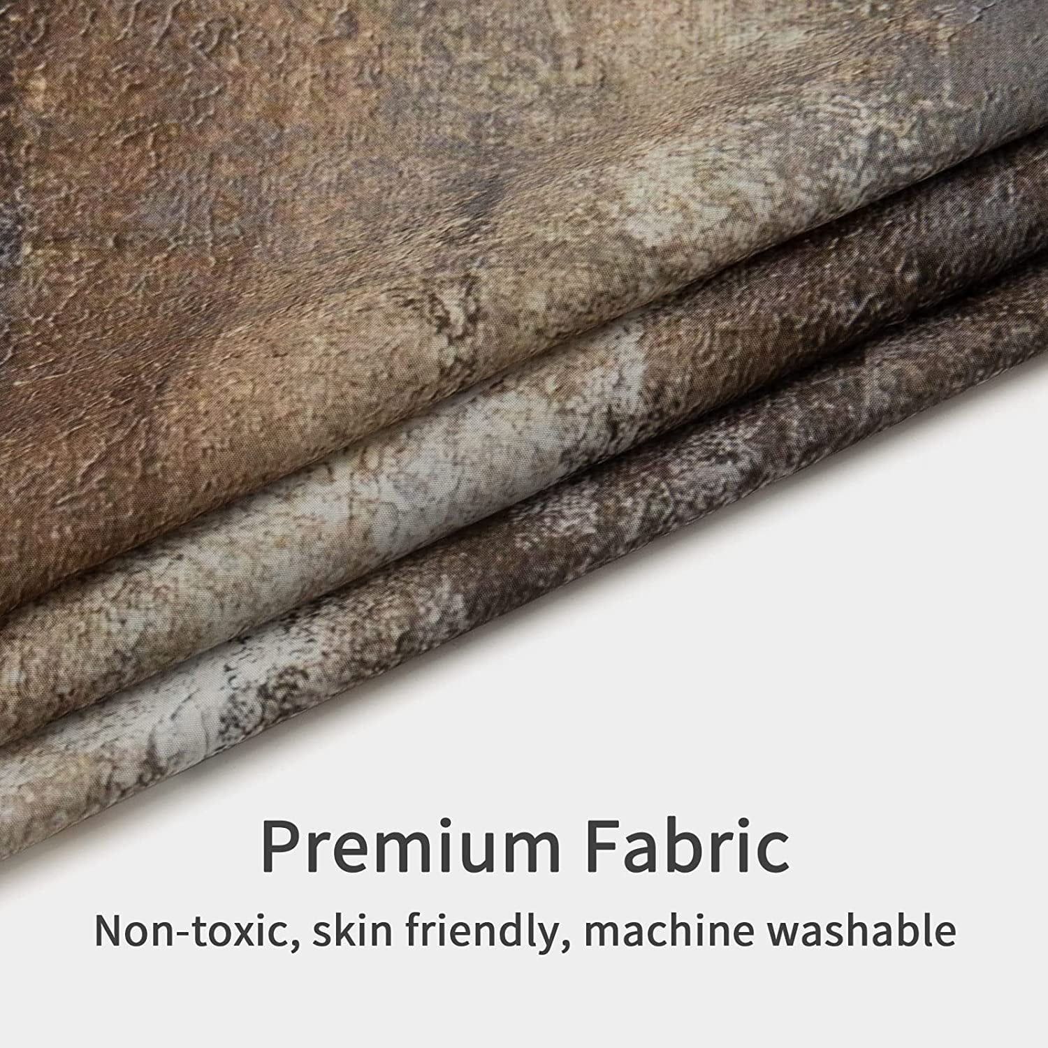 Brown Long Shower Curtain 72 x 84, Vintage 84 inch Shower Curtain Set with Hooks, Abstract Geometric XL Cloth Shower Curtain for Bathroom Decor, Rustic Copper Fabric Shower Curtain