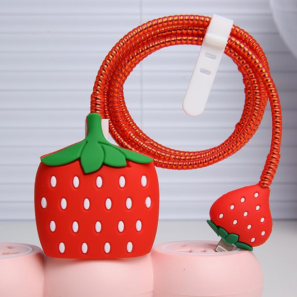 Yluirktfa Funda de silicona para cargador y protector de cable para iPhone