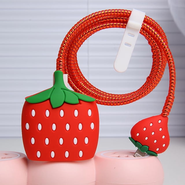 Yluirktfa Funda de silicona para cargador y protector de cable para iPhone