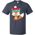 thumbnail image 3 of Inktastic Cute Fox, Fox With Hat And Scarf, Orange Fox T-Shirt, 3 of 5