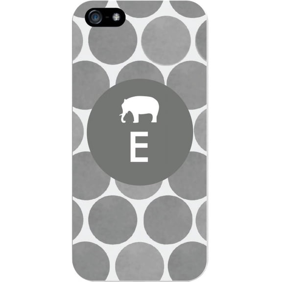 Critter Collection iPhone 5 Case, DOTS, Grey Elephant