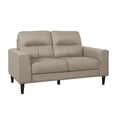 thumbnail image 3 of Lexicon Lewes 2-Piece Leather Match Sofa Set in Latte, 3 of 11