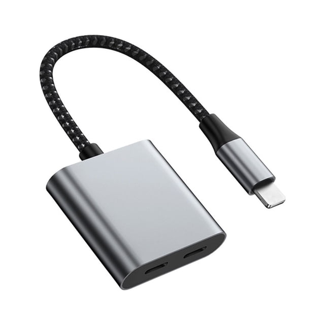 Xihbxyly La Mejor Oferta Adaptable y Divisivo Lightning Paradispositivo Ios 2 y 1 para Auriculares y Adaptable Carga Rápida 2,1 a Nuevo Ios 16