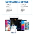 thumbnail image 5 of Cargador de pared USB, paquete de 3, 2,1 A, 5 V, adaptador de corriente LED universal de 2 puertos, compatible con iPhone 11, XR, X, XS Max, 8, 7, 6, 6S Plus, 5S, iPad, Samsung Galaxy/Note y teléfonos, 5 of 5