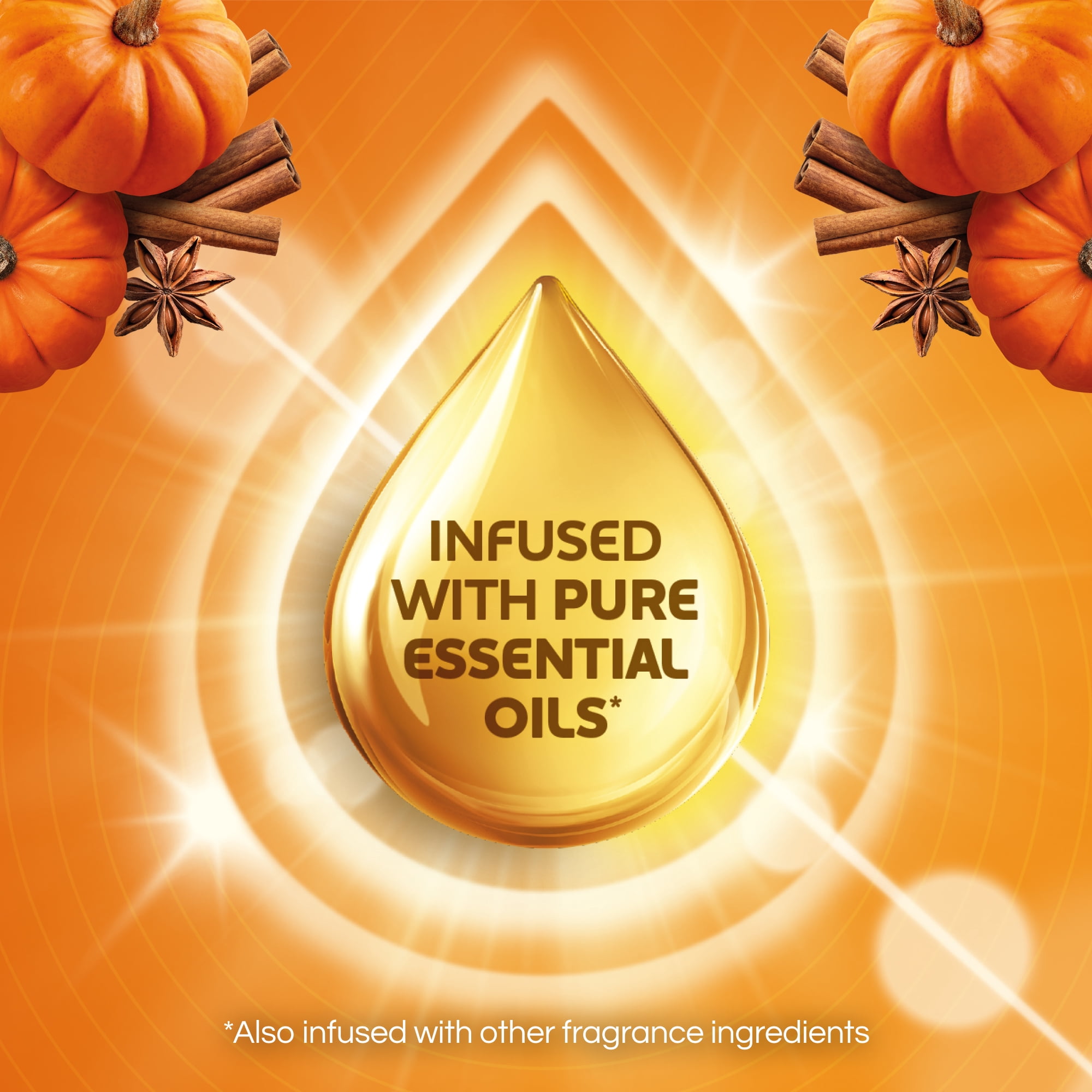 (5 pack) Air Wick Plug-in Fall Scented Oil Warmer Air Freshener Refills, Pumpkin Spice, 4 Count