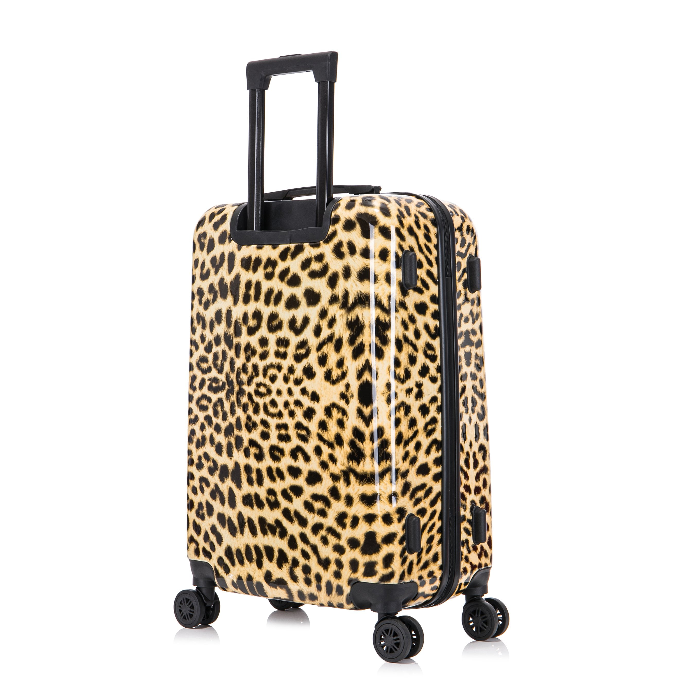 InUSA Print 24" Hardside Lightweight Luggage with Spinner Wheels, Handle, Trolley, Cheetah