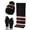 Black, variant on COOPLUS 3 PCS Winter Hat Scarf Gloves Set, Long Scarf Neck Warmer Beanie with Pom Pom Touchscreen Gloves Set Winter Gifts for Adults Children