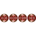 thumbnail image 2 of Darling Souvenir Rustic Wood Wedding Theme Stickers Labels 190 Pcs Party Favor-Maroon, 2 of 2