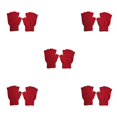 thumbnail image 1 of Guardurnaity 1 par de guantes sin dedos estilo simple tejido artesanal cubierta de medio dedo mujeres hombres cómodo calentador de manos para Type2 NO2, 1 of 6