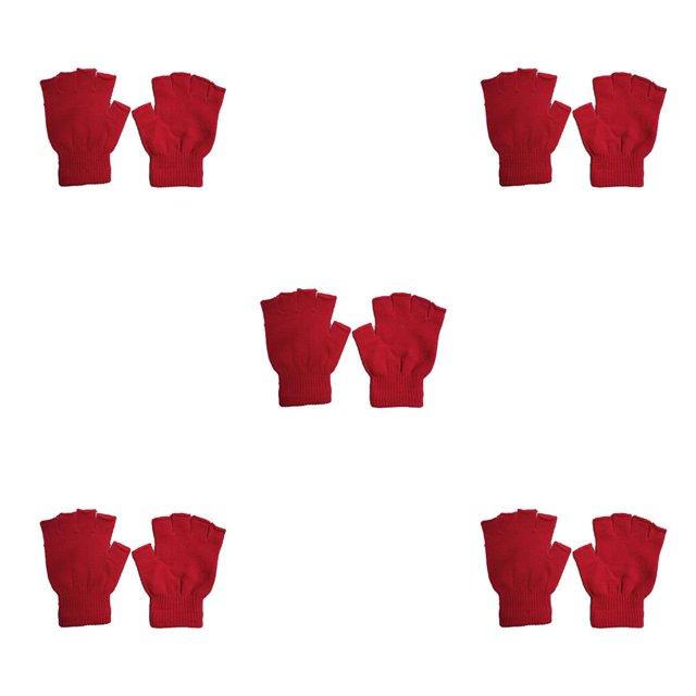 Guardurnaity 1 par de guantes sin dedos estilo simple tejido artesanal cubierta de medio dedo mujeres hombres cómodo calentador de manos para Type2 NO2