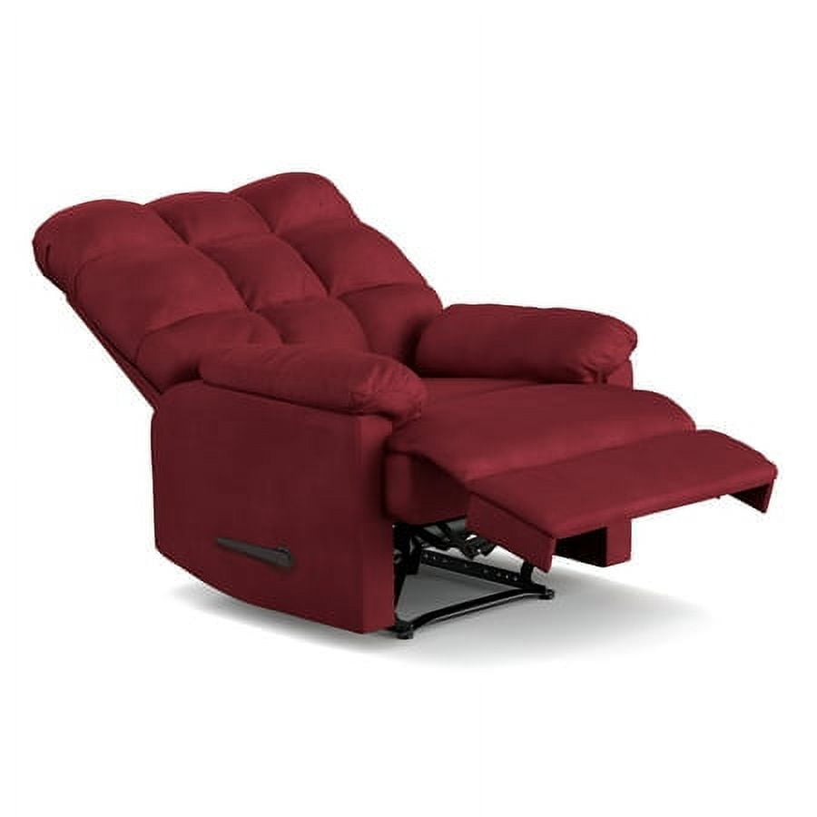 Homesvale Wall Hugger Recliner, Crimson Red Microfiber