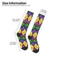 thumbnail image 5 of Haiem Mardi Gras4 Socks, Funny Novelty Crazy Design Cotton Socks Sports Socks Knee High Socks For Men, Women,1Pairs - Gift For Working Friends, 5 of 9