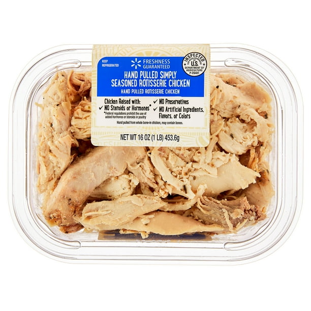 Freshness Guaranteed Hand Pulled Simply Seasoned Rotisserie Chicken, 16