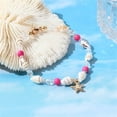 thumbnail image 2 of Pulsera bohemia de conchas y cuentas de estrella de mar, accesorio de verano para la playa con materiales naturales, joyería para la playa, 2 of 5