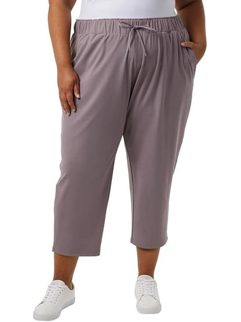 32 Degrees Women's Nylon Lux Capri Purple XS - Walmart.com