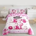 thumbnail image 2 of Feelyou Girly Pink Western Bedding Comforter Set for Kids, Cowgirl Cowboy Twin Comforter Sets, Princess Cactus Boots Reversible Bedding Set, Super Cozy Room Decor, 2 Pieces, 2 of 8