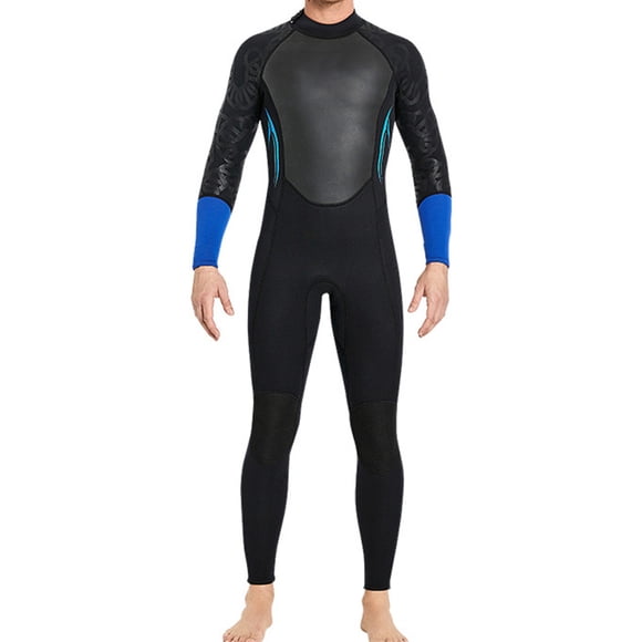 Eigraketly Traje de buceo Cálido Neopreno Buena elasticidad Manga larga Estilo de una pieza Trajes de baño Fuerte Protección solar Traje de neopreno Deportes acuáticos Hombres Negro 3XL Eigraketly OD020696-06