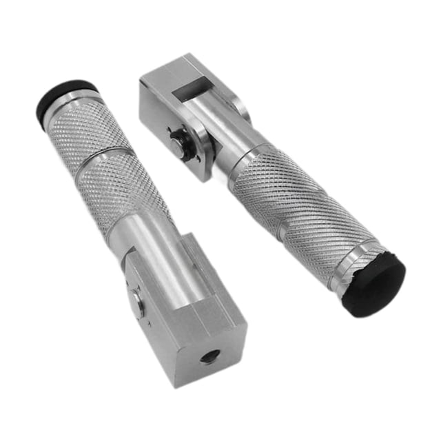 2 Piezas de Estriberas para Motocicleta Shamjiam Plegables Plata