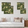 thumbnail image 4 of Designart 'Natural Green Leaves Exotic On Dark II' Tropical Print on Natural Pine Wood, 4 of 5